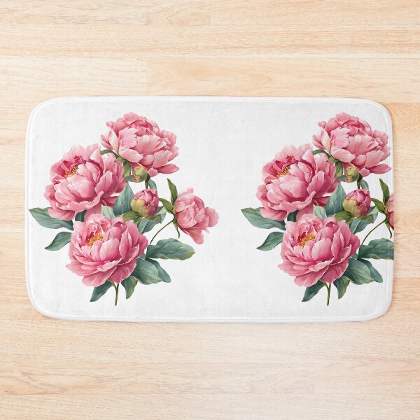 Item preview, Pink Peony Bouquet with Green Leaves - Elegant Romantic Floral Art Print designed and sold by DesignArtist.ia.