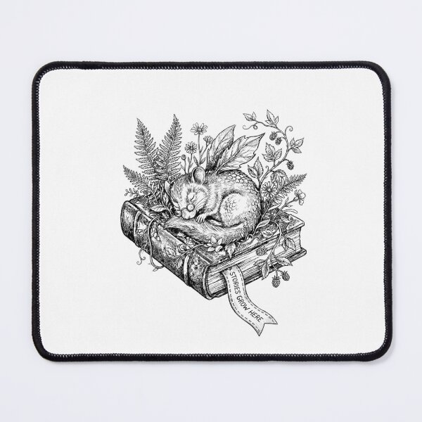 Item preview, Botanical Book Wyrm Slumber - Whimsical Cottagecore designed and sold by bapupa.