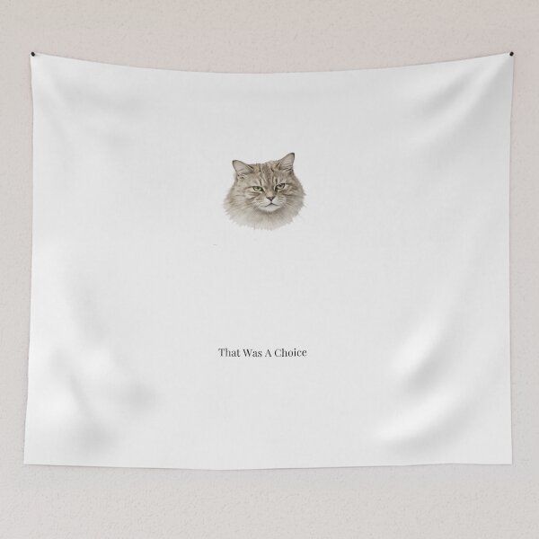 Item preview, That Was a Choice Cat – Minimalist Sarcastic Cat Design designed and sold by Refinedpaws.