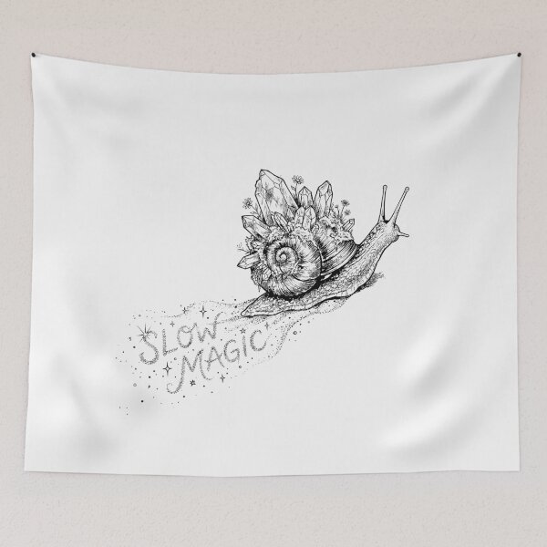 Item preview, Crystal Shell Snail Caravan - Whimsical Cottagecore designed and sold by bapupa.