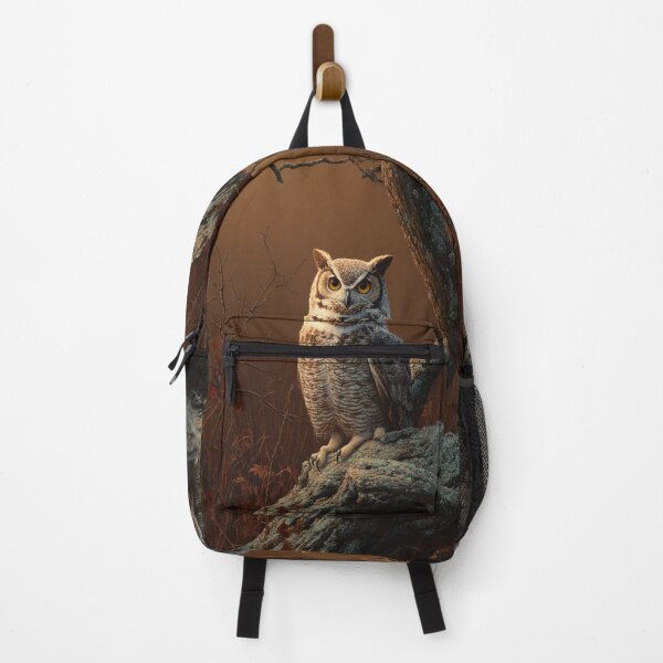 Item preview, A Great Horned Owl perched on an ancient oak at dusk, Birds in Motion designed and sold by CDC40.