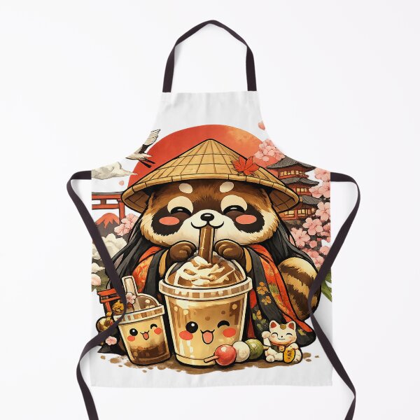 Item preview, Cute Japanese Tanuki Coffee Lover designed and sold by Ora-kuro.