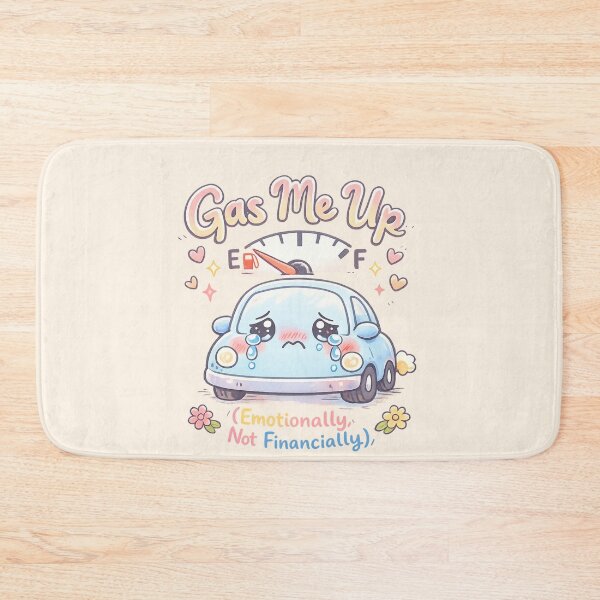 Item preview, Cute Crying Car Empty Fuel Gauge Kawaii Sticker - Gas Me Up Emotionally Not Financially | Funny Relatable Aesthetic designed and sold by PopCulturePixel.