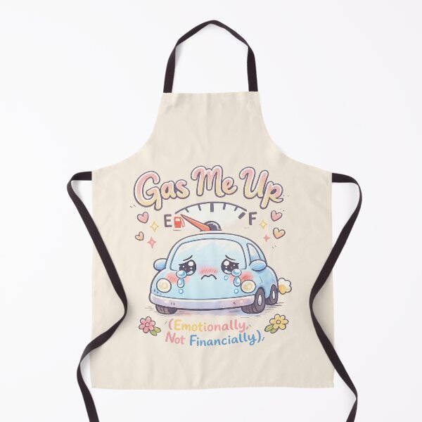 Item preview, Cute Crying Car Empty Fuel Gauge Kawaii Sticker - Gas Me Up Emotionally Not Financially | Funny Relatable Aesthetic designed and sold by PopCulturePixel.
