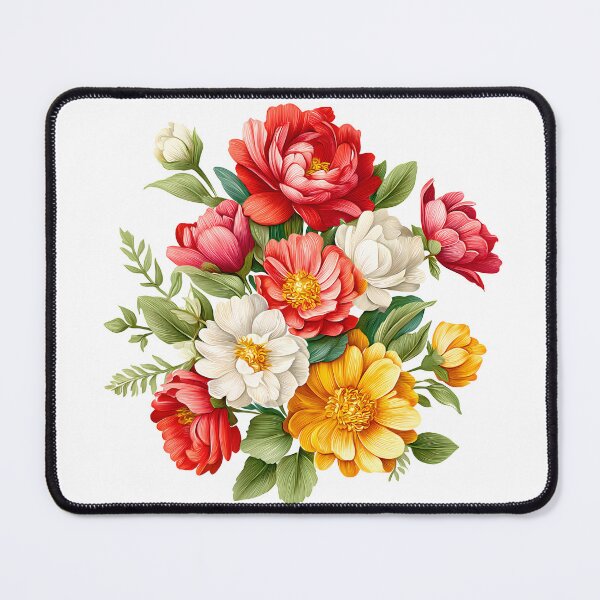 Item preview, Multi-Color Peony & Dahlia Bouquet - Elegant Romantic Floral Art Print designed and sold by DesignArtist.ia.