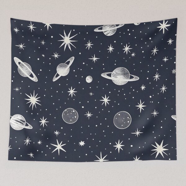 Item preview, Saturn Rings, Moons and Stars designed and sold by Hashola Designs.
