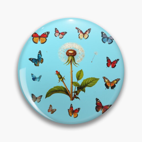 Item preview, Dandelion flower with butterflies designed and sold by Creative Visualize.