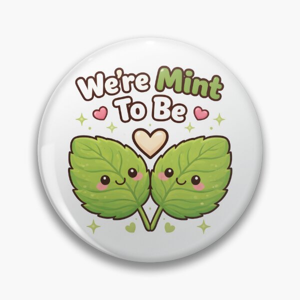 Item preview, Were Mint To Be Cute Mint Leaves Love Pun Shirt. designed and sold by The-T-In-Retro.