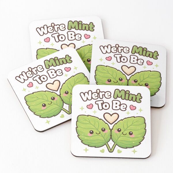 Item preview, Were Mint To Be Cute Mint Leaves Love Pun Shirt. designed and sold by The-T-In-Retro.