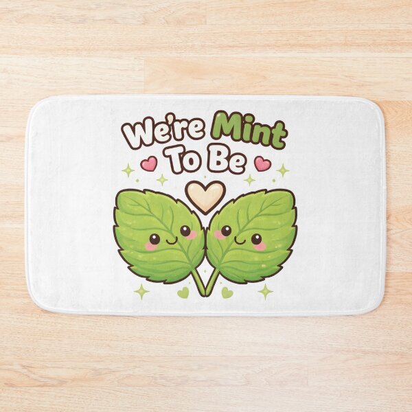 Item preview, Were Mint To Be Cute Mint Leaves Love Pun Shirt. designed and sold by The-T-In-Retro.