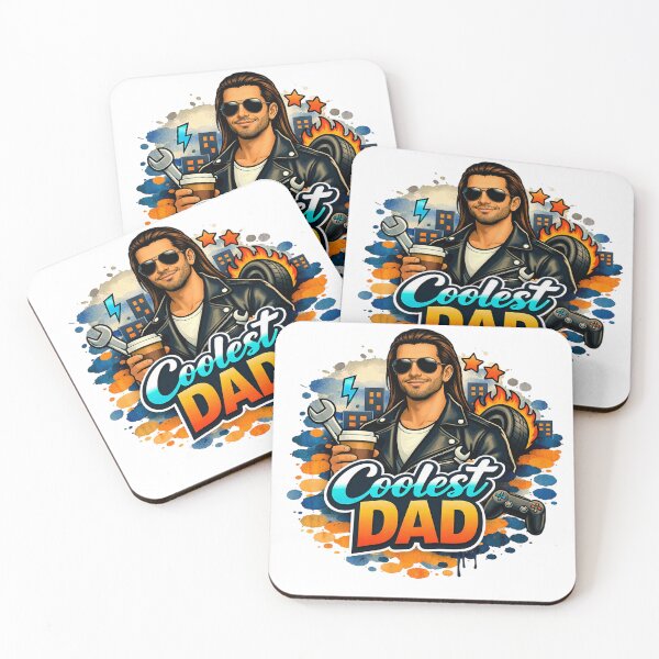 Item preview, Urban Coolest Dadlong long brown hair rock metal fan Mechanic Gamer Coffee Street Art Father's Day designed and sold by VISO-art.