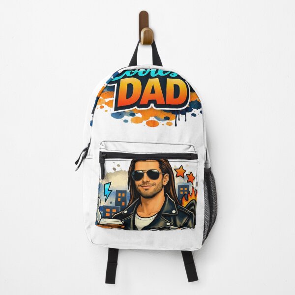 Item preview, Urban Coolest Dadlong long brown hair rock metal fan Mechanic Gamer Coffee Street Art Father's Day designed and sold by VISO-art.