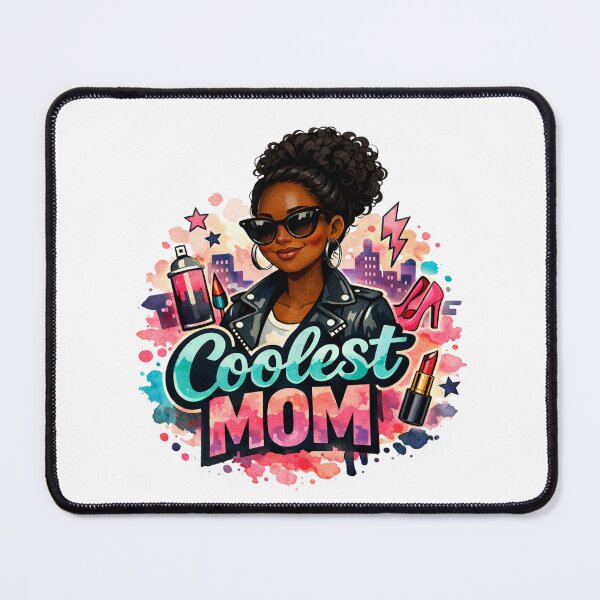 Item preview, Coolest Mom Ever Graffiti Art Fashion Black hair black skin Afroamerican funky Mother designed and sold by VISO-art.