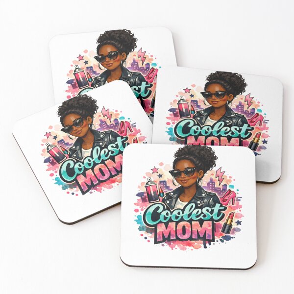 Item preview, Coolest Mom Ever Graffiti Art Fashion Black hair black skin Afroamerican funky Mother designed and sold by VISO-art.
