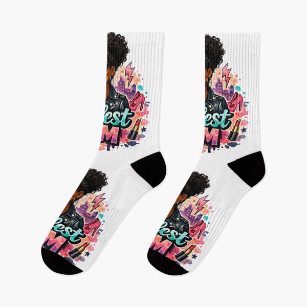 Item preview, Coolest Mom Ever Graffiti Art Fashion Black hair black skin Afroamerican funky Mother designed and sold by VISO-art.