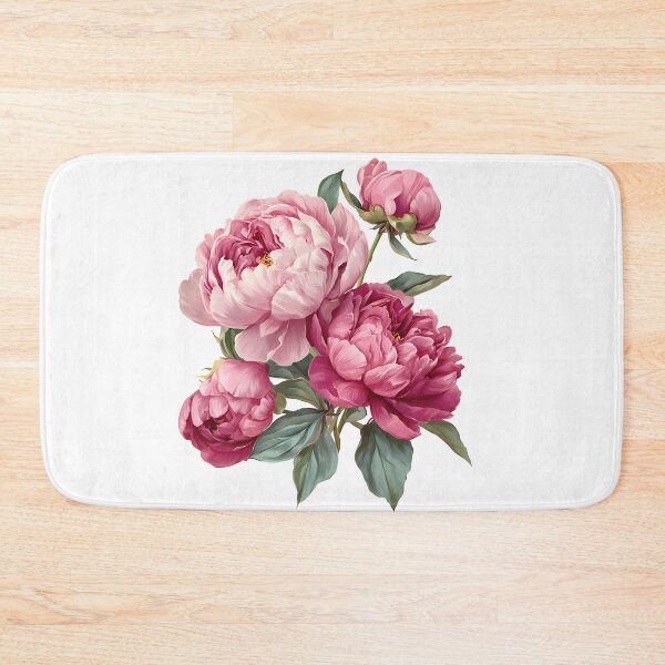 Item preview, Pink Peony Bouquet with Green Leaves - Elegant Romantic Floral Art Print designed and sold by DesignArtist.ia.