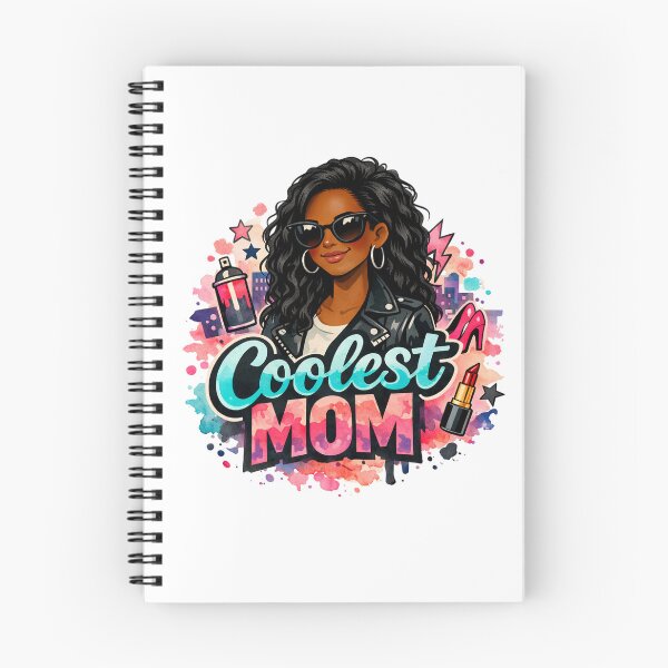 Item preview, Copy of Coolest Mom Ever Graffiti Art Fashion long Black hair black skin Afroamerican funky Mother designed and sold by VISO-art.