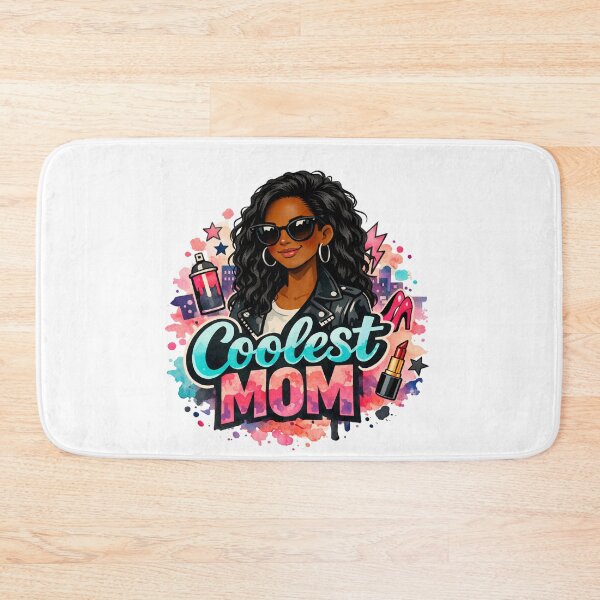 Item preview, Copy of Coolest Mom Ever Graffiti Art Fashion long Black hair black skin Afroamerican funky Mother designed and sold by VISO-art.