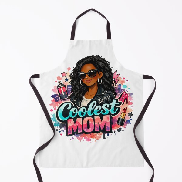 Item preview, Copy of Coolest Mom Ever Graffiti Art Fashion long Black hair black skin Afroamerican funky Mother designed and sold by VISO-art.
