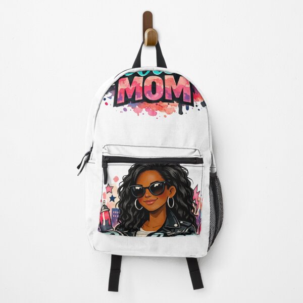 Item preview, Copy of Coolest Mom Ever Graffiti Art Fashion long Black hair black skin Afroamerican funky Mother designed and sold by VISO-art.