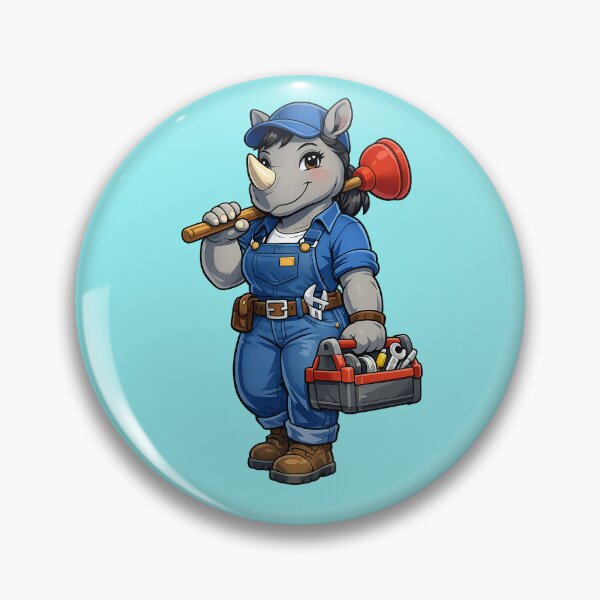 Item preview, Female Rhino Plumber designed and sold by EverydayAnimals.