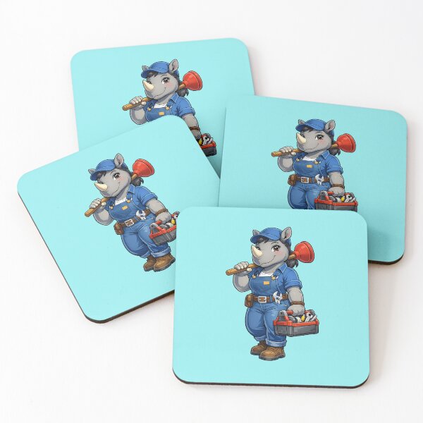 Item preview, Female Rhino Plumber designed and sold by EverydayAnimals.