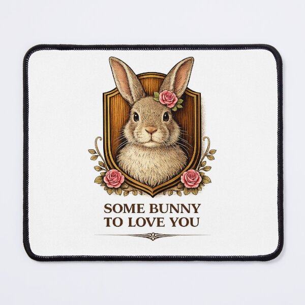 Item preview, Some Bunny To Love You – Vintage Taxidermy Rabbit Pun Illustration designed and sold by Grand Illusions.