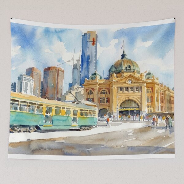 Item preview, Flinders Street Station Melbourne designed and sold by caracatita75.