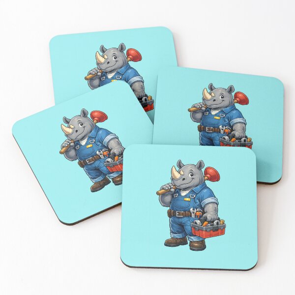Item preview, Male Rhino Plumber designed and sold by EverydayAnimals.