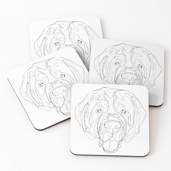 Item preview, S for Saint Bernard part of A to Z Alphabet Line Art Series designed and sold by Mauras-Designs.