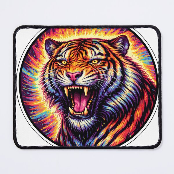 Item preview, Colorful Neon Bengal Tiger Sticker designed and sold by MiteiArt.
