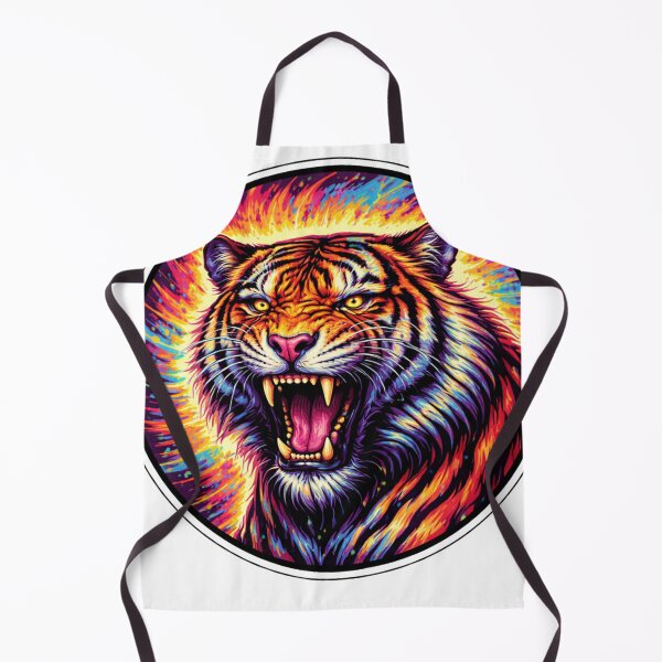 Item preview, Colorful Neon Bengal Tiger Sticker designed and sold by MiteiArt.