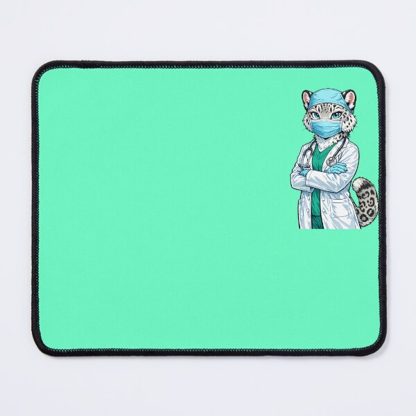 Item preview, Female Snow Leopard Doctor designed and sold by EverydayAnimals.
