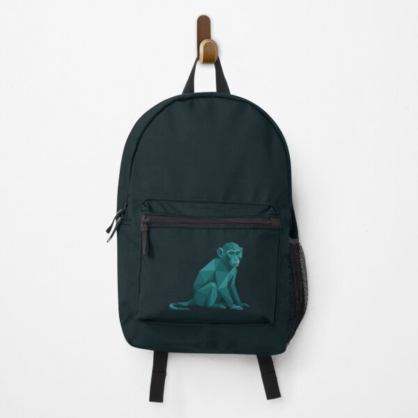Item preview, Turquoise Monkey Sticker – Minimalist Low Poly Design for Tech Decoration designed and sold by bsbd-action.