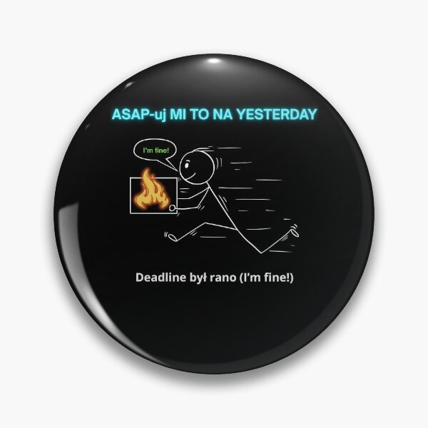Item preview, Black ASAP-uj Mi To Na Yesterday - Funny Polish Corporate Humor Gift designed and sold by VibePolinglish.