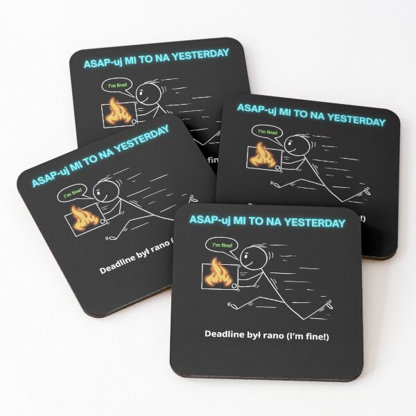 Item preview, Black ASAP-uj Mi To Na Yesterday - Funny Polish Corporate Humor Gift designed and sold by VibePolinglish.