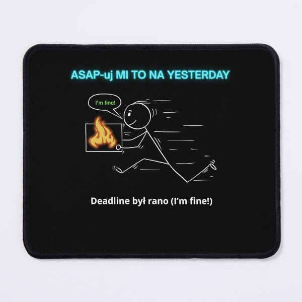 Item preview, Black ASAP-uj Mi To Na Yesterday - Funny Polish Corporate Humor Gift designed and sold by VibePolinglish.