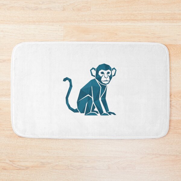 Item preview, Blue Monkey Sticker – Geometric Pop Art Illustration for Laptop designed and sold by bsbd-action.