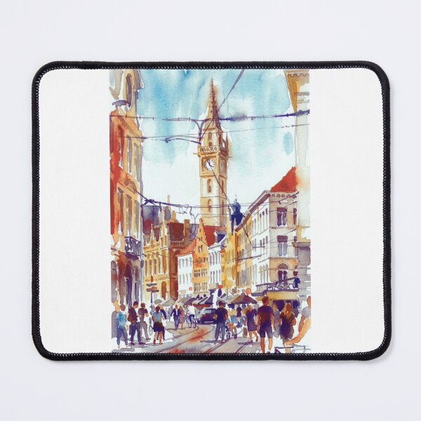 Item preview, Ghent Belfort Watercolor designed and sold by caracatita75.