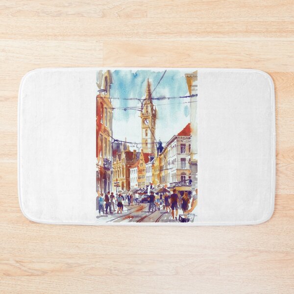 Item preview, Ghent Belfort Watercolor designed and sold by caracatita75.