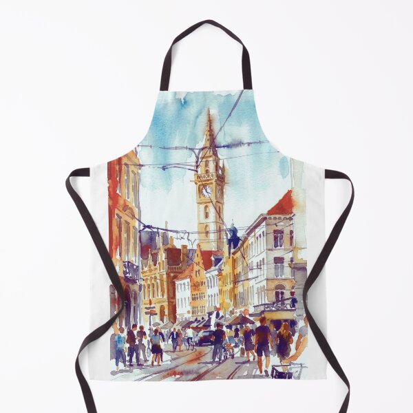 Item preview, Ghent Belfort Watercolor designed and sold by caracatita75.