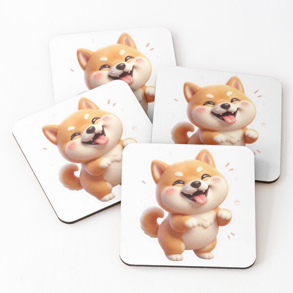 Item preview, Funny Shiba Inu Dog Meme Kawaii 3D Sticker designed and sold by MiniPrintMagic.