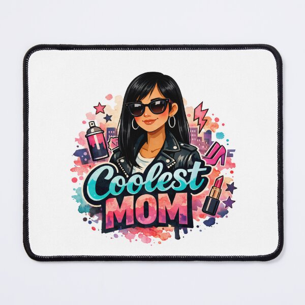 Item preview, Coolest Mom Ever Graffiti Art Fashion Black long hair Asian mom funky Mother designed and sold by VISO-art.