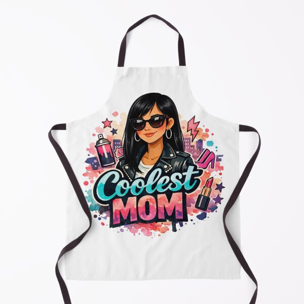 Item preview, Coolest Mom Ever Graffiti Art Fashion Black long hair Asian mom funky Mother designed and sold by VISO-art.