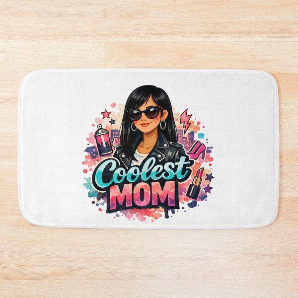 Item preview,  Coolest Mom Ever Graffiti Art Fashion Black long hair Asian mom funky Mother designed and sold by VISO-art.