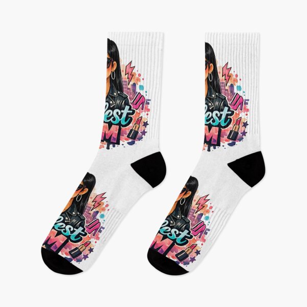 Item preview,  Coolest Mom Ever Graffiti Art Fashion Black long hair Asian mom funky Mother designed and sold by VISO-art.