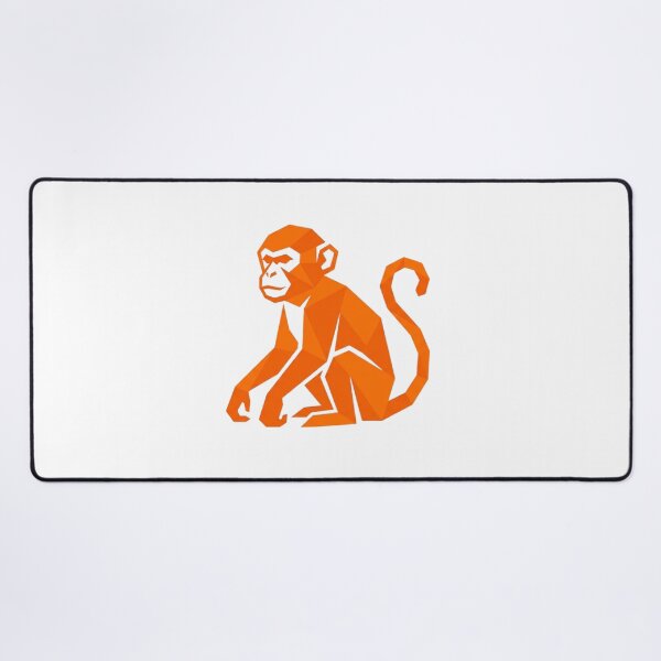 Item preview, Orange Monkey Sticker – Eye-catching low-poly art for a birthday gift designed and sold by bsbd-action.