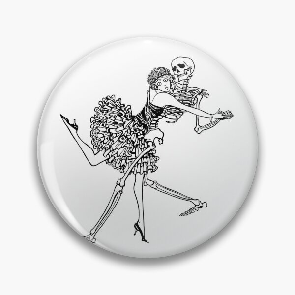Item preview, Vintage Gothic Illustration Dancing Skeleton & Flapper Couple for Retro Art Lovers designed and sold by RickE.