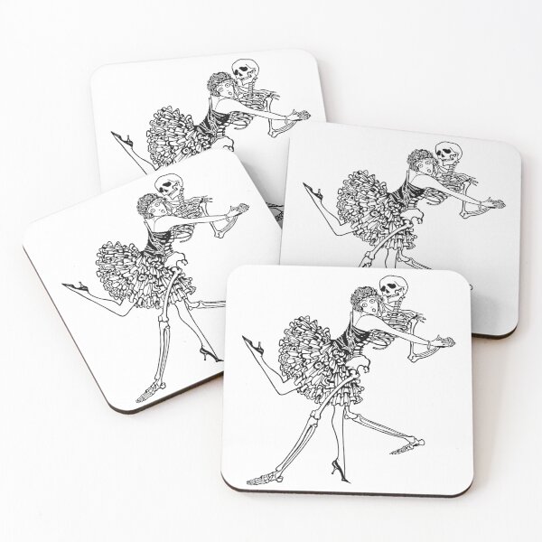 Item preview, Vintage Gothic Illustration Dancing Skeleton & Flapper Couple for Retro Art Lovers designed and sold by RickE.
