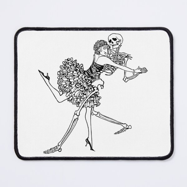 Item preview, Vintage Gothic Illustration Dancing Skeleton & Flapper Couple for Retro Art Lovers designed and sold by RickE.